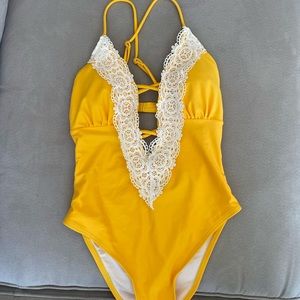 Yellow One Piece Swimsuit